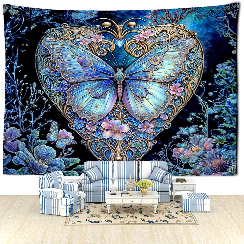 Home Decor Hippie - Dreamy Love Butterfly Tapestry Wall Hanging