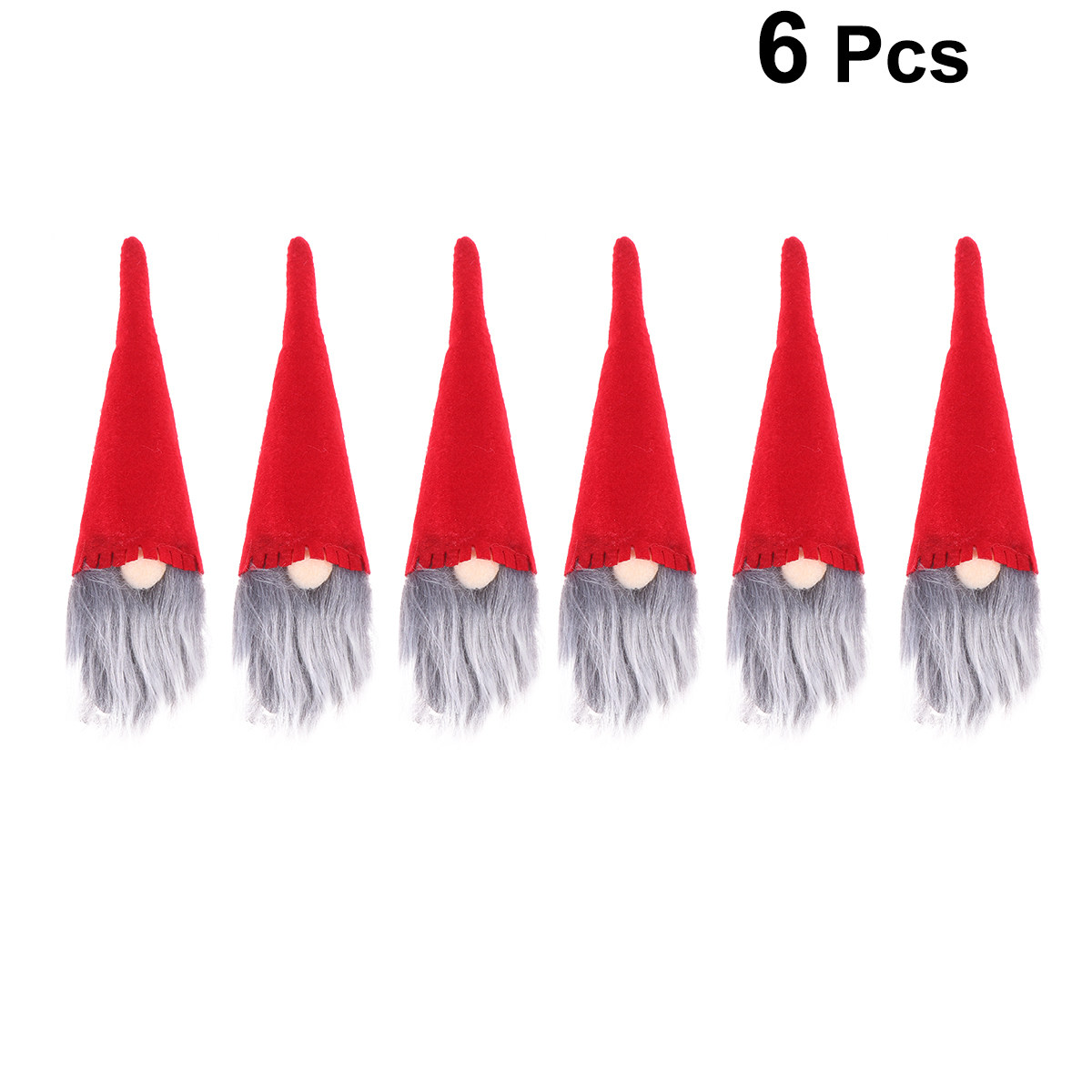 Home Xmas Decor Ideas - 6Pcs Festive Christmas Hat Bottle Cover