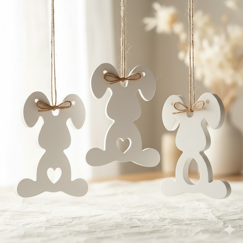 Home Decor Handicraft - 1pc Silicone Mold Easter Triple Rabbit