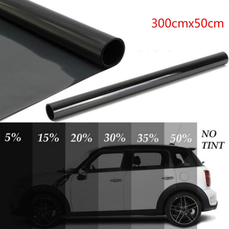 300cmx50cm Black Car Window Fo - Home Decor Window Blinds avaliação e preço