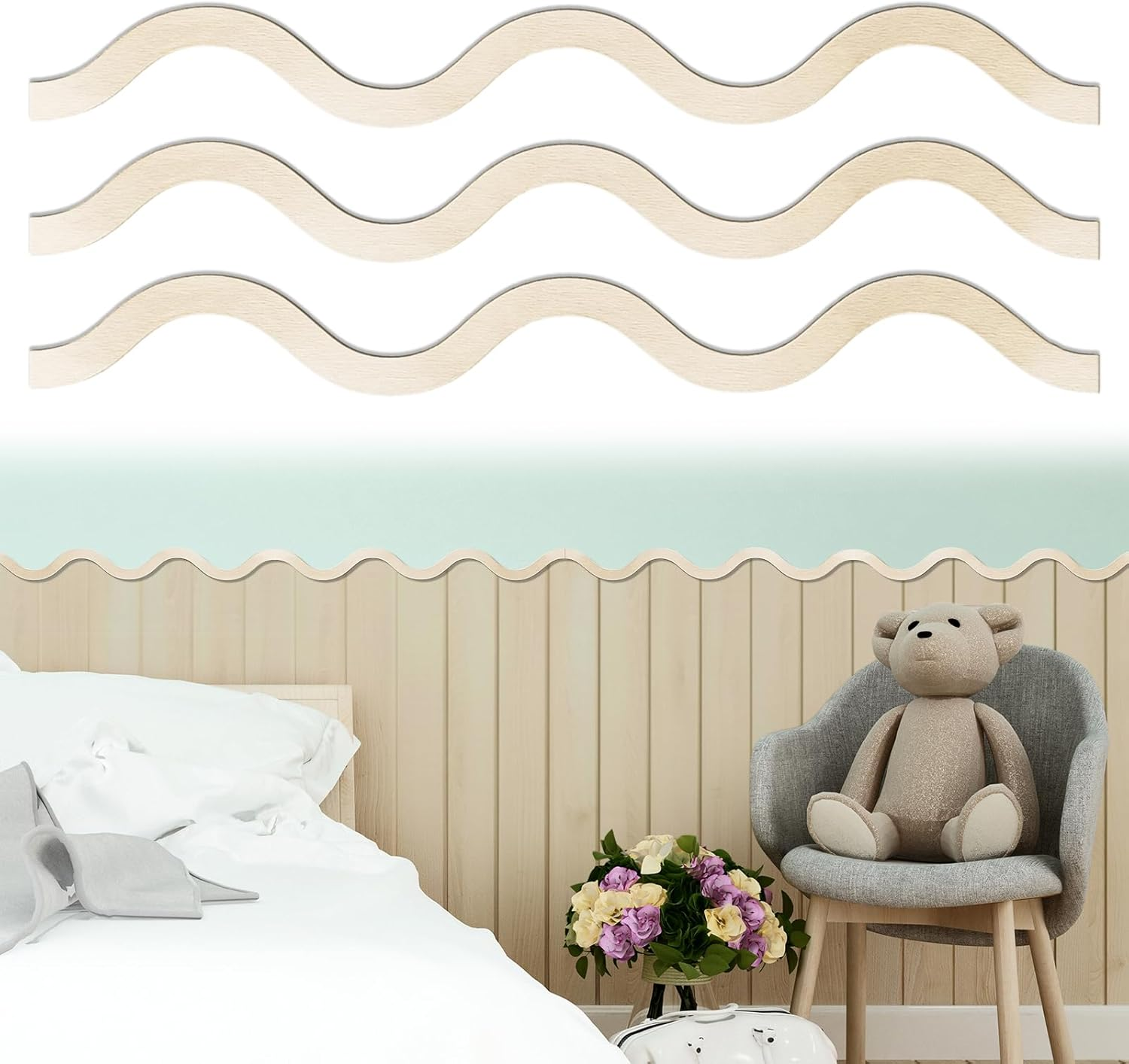 Unfinished Scalloped Decorativ - Home Decor Wall Molding avaliação e preço