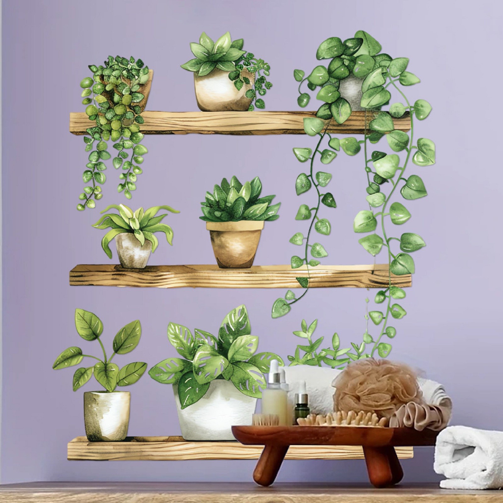1pc Green Plant Potted Cute Ca - Home Decor Window Blinds avaliação e preço