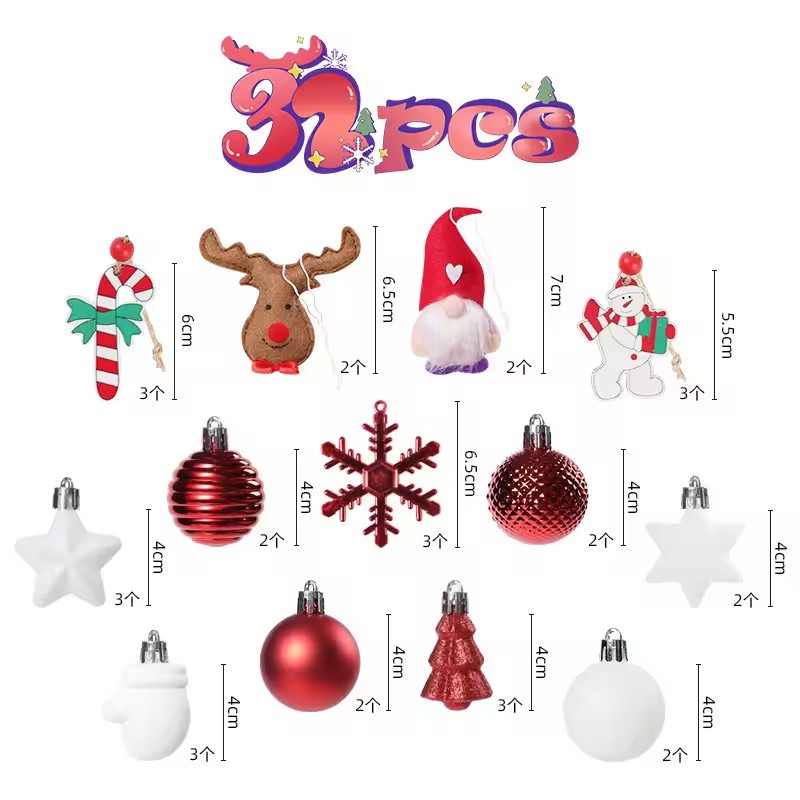 32Pcs Christmas Ball Ornaments - Home Xmas Decor Ideas avaliação e preço