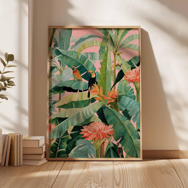 1pc Retro Tropical Canvas Post - Home Decor Design Interior avaliação e preço
