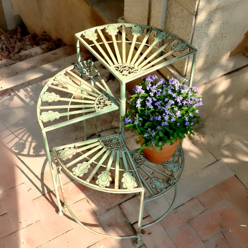 Rotating Iron Flower Stand Mul - Succulent Planter Pot avaliação e preço