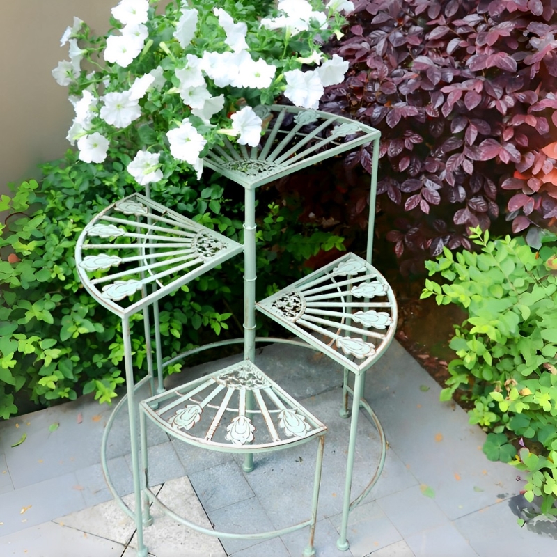 Rotating Iron Flower Stand Mul - Succulent Planter Pot avaliação e preço