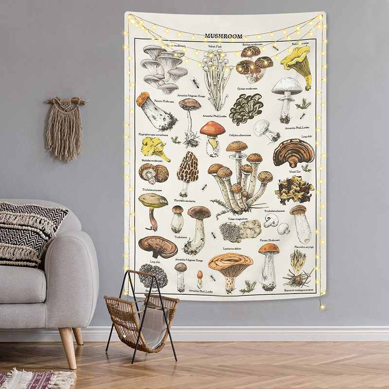 Psychedelic Mushroom Tapestry  - Home Decor Hippie avaliação e preço