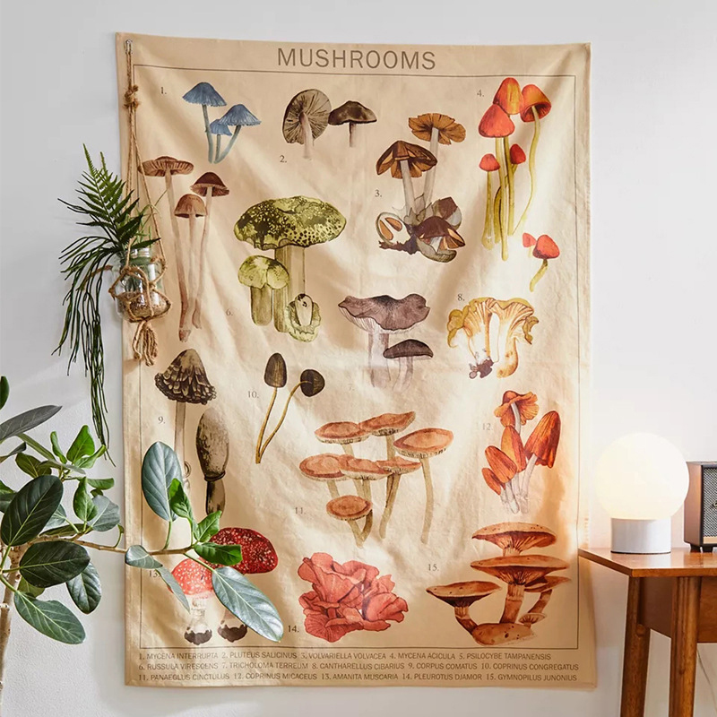 Psychedelic Mushroom Tapestry  - Home Decor Hippie avaliação e preço
