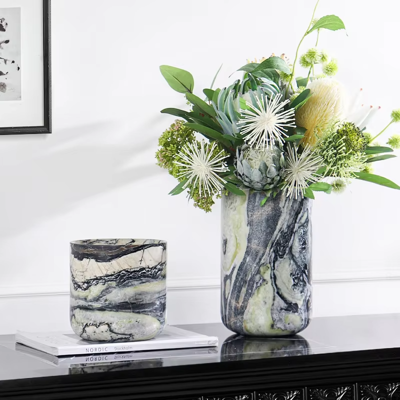 Customized Natural Marble Vase - Home Decor Vase avaliação e preço