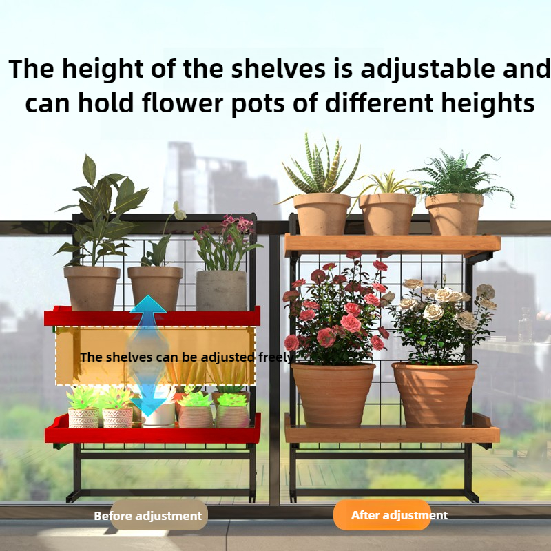 Wood Tiered Balcony Railing Pl - Succulent Planter Pot avaliação e preço