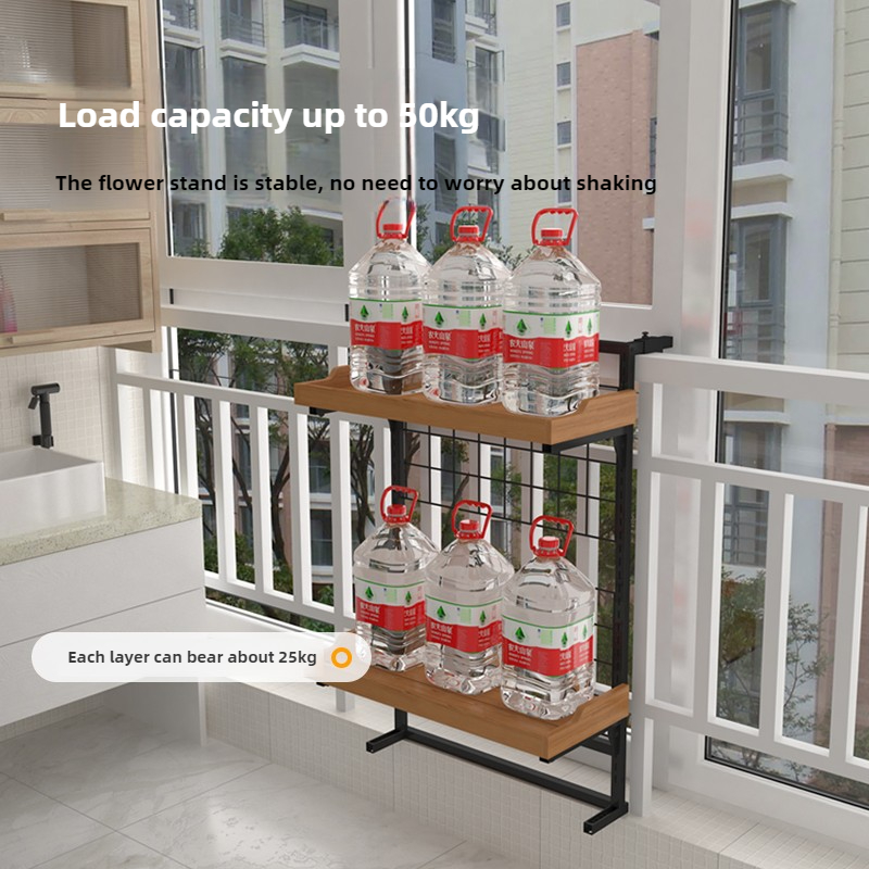 Wood Tiered Balcony Railing Pl - Succulent Planter Pot avaliação e preço
