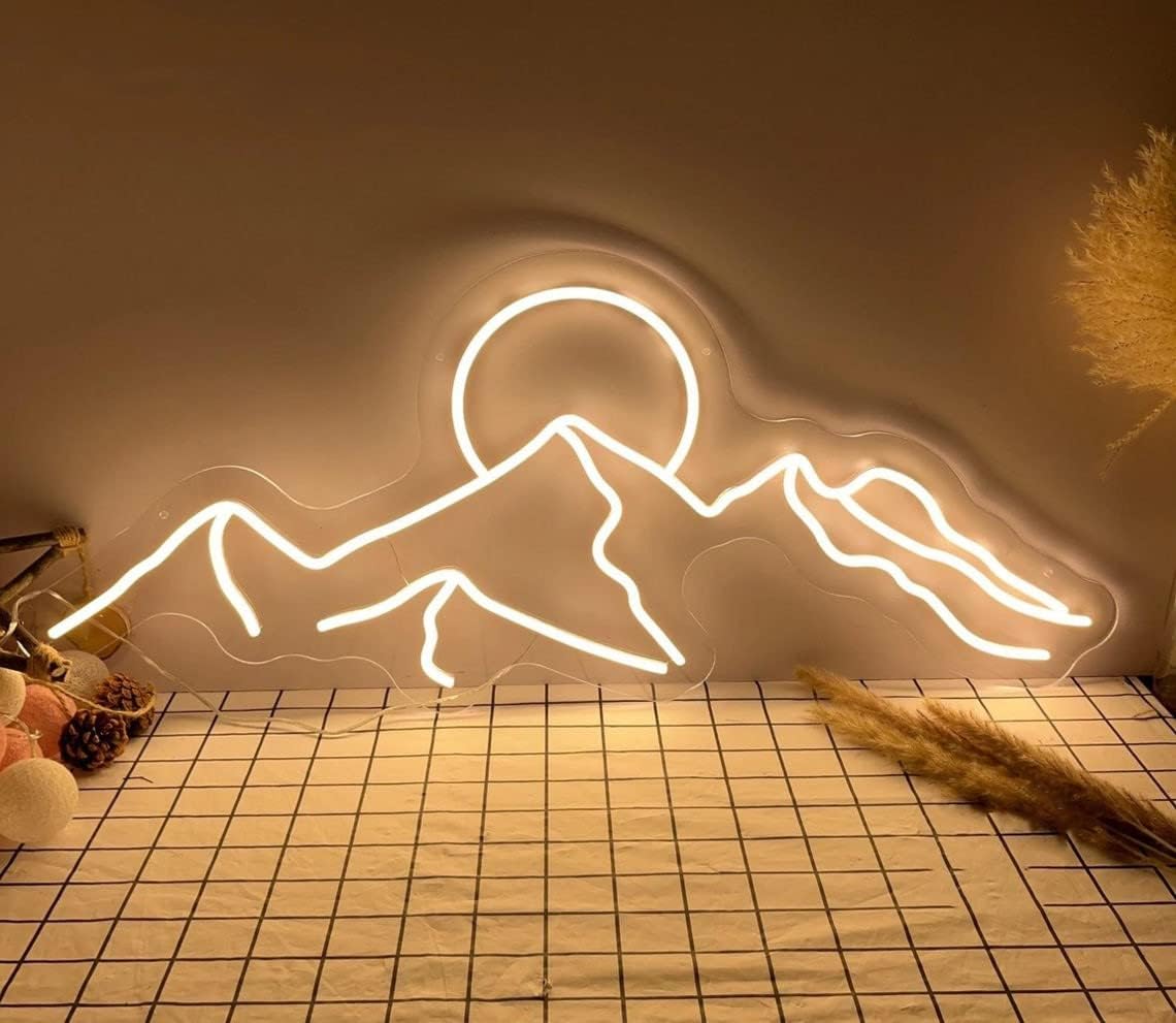 Mountain Range Neon Light Sign - Home Decor Range avaliação e preço