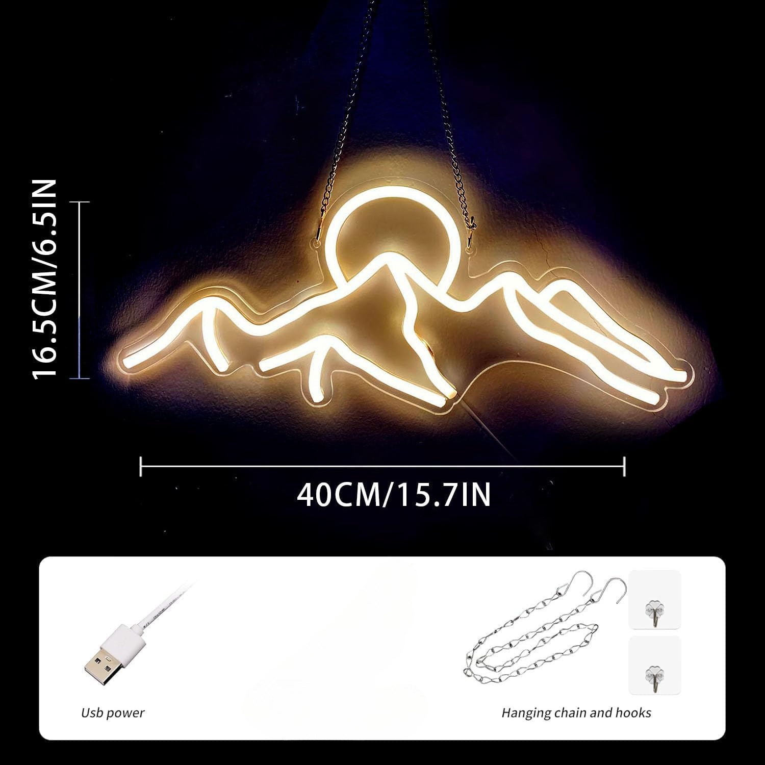 Mountain Range Neon Light Sign - Home Decor Range avaliação e preço
