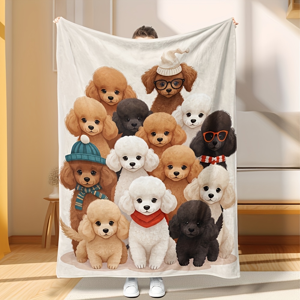 Fluffy Dog Friends Blanket Thr - Home Xmas Decor Ideas avaliação e preço