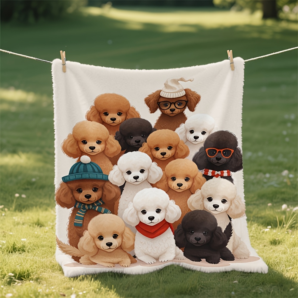 Fluffy Dog Friends Blanket Thr - Home Xmas Decor Ideas avaliação e preço
