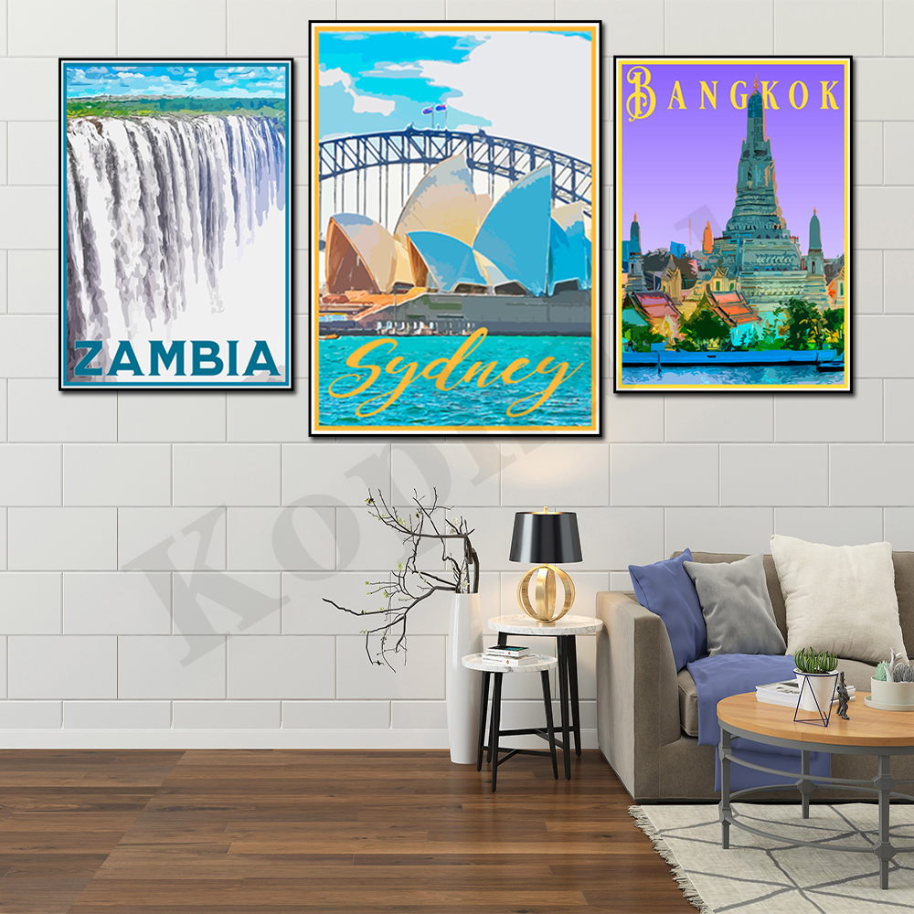 Sydney New Zealand Zambia Japa - Home Decor Zambia avaliação e preço