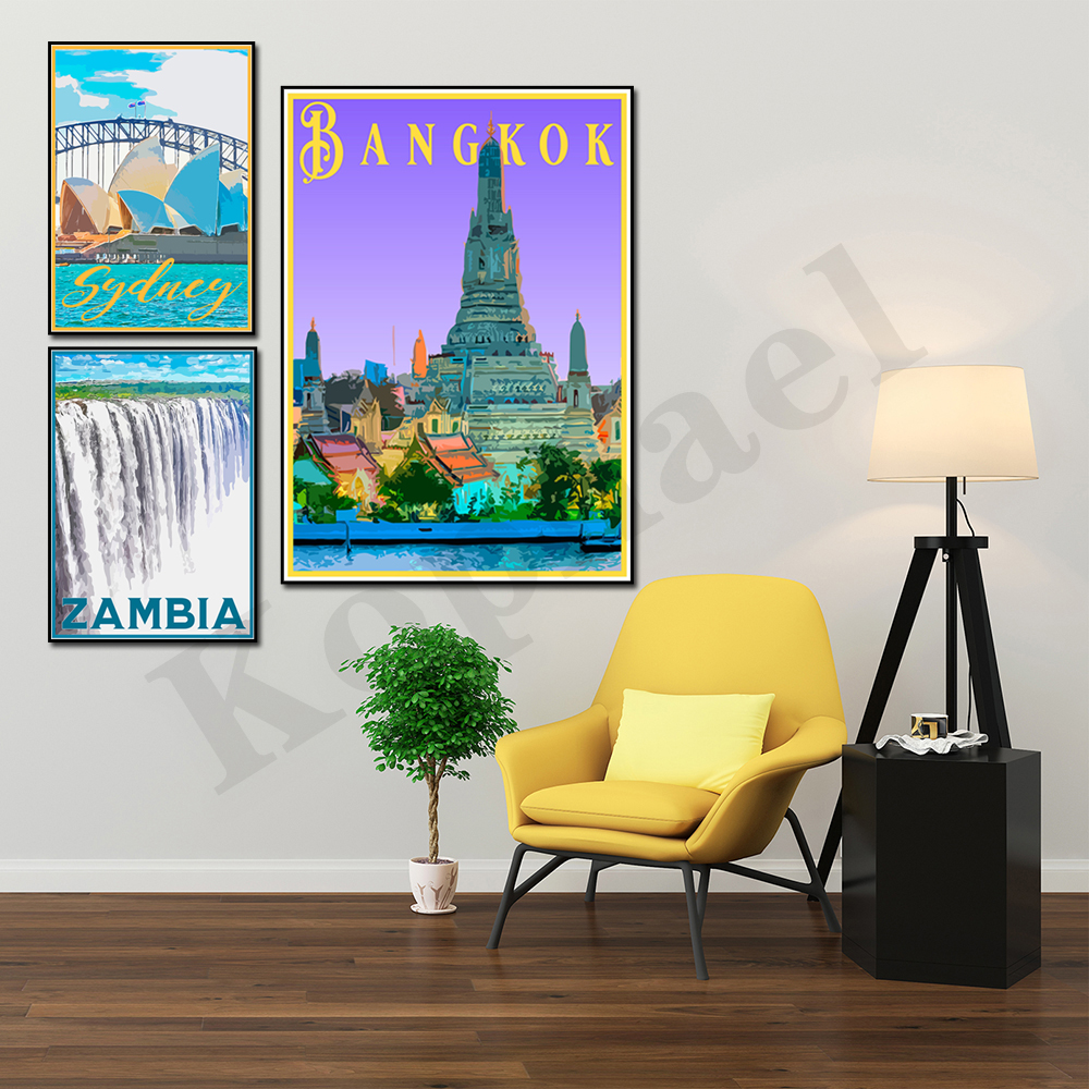 Sydney New Zealand Zambia Japa - Home Decor Zambia avaliação e preço