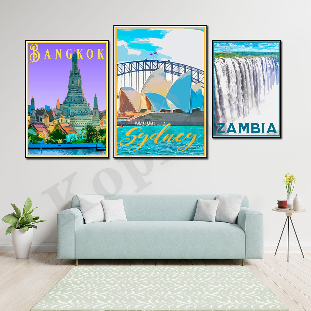 Sydney New Zealand Zambia Japa - Home Decor Zambia avaliação e preço