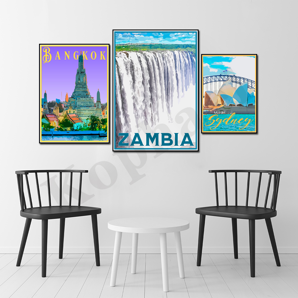 Sydney New Zealand Zambia Japa - Home Decor Zambia avaliação e preço