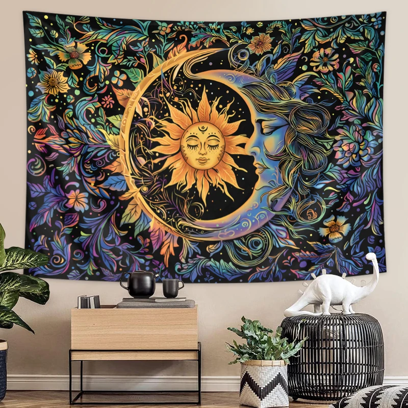 Sun and Moon Tapestry, Mystic  - Home Decor Hippie avaliação e preço