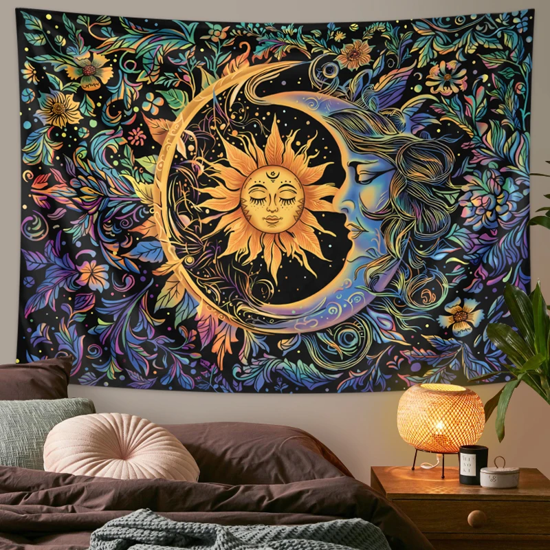 Sun and Moon Tapestry, Mystic  - Home Decor Hippie avaliação e preço