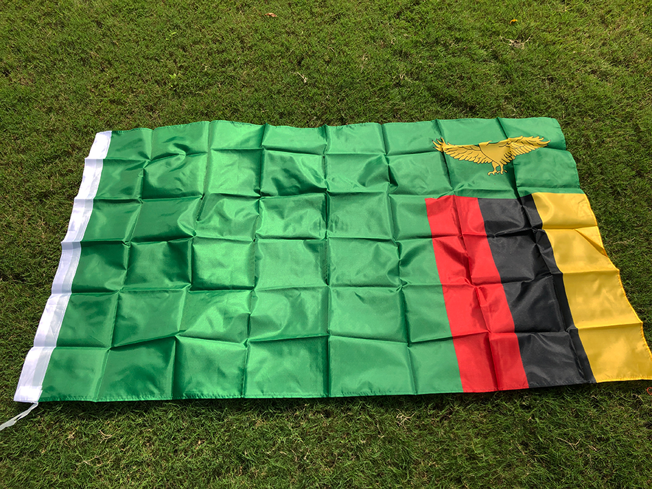SKY FLAG Zambia Flag 90x150cm  - Home Decor Zambia avaliação e preço