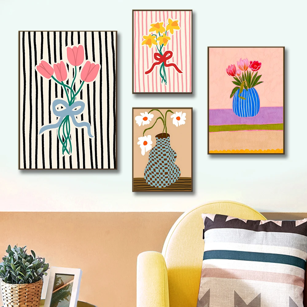 Vintage Botanical Poster Strip - Home Decor Vase avaliação e preço