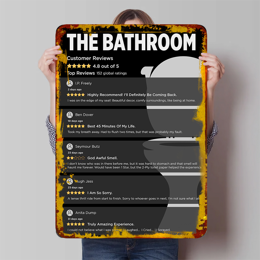 Funny Bathroom Customer Review - Review Home Decor avaliação e preço