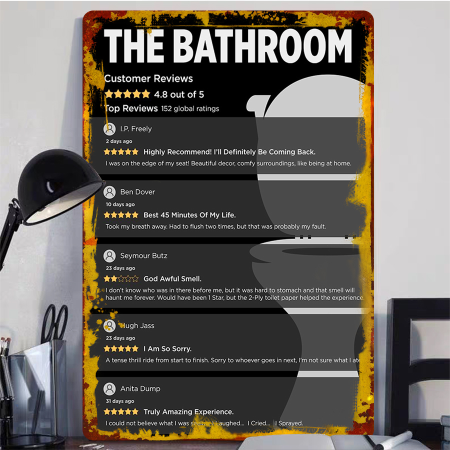 Funny Bathroom Customer Review - Review Home Decor avaliação e preço