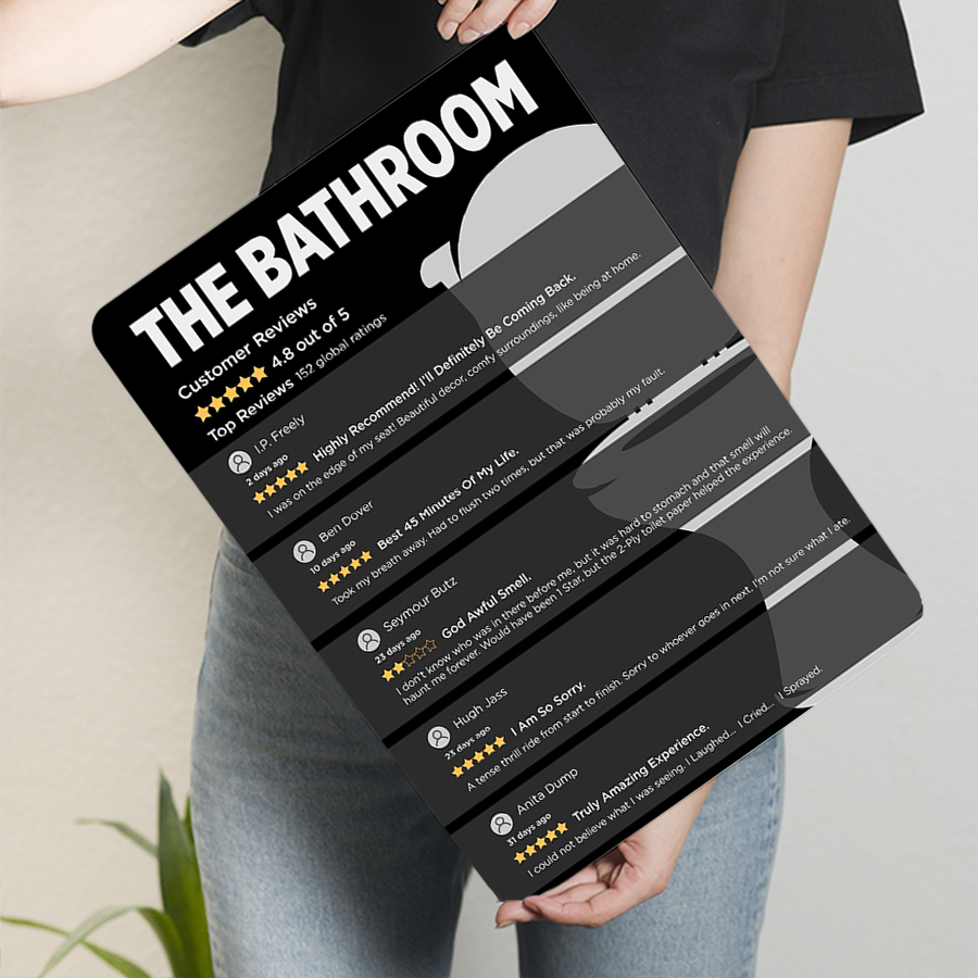 Funny Bathroom Customer Review - Review Home Decor avaliação e preço