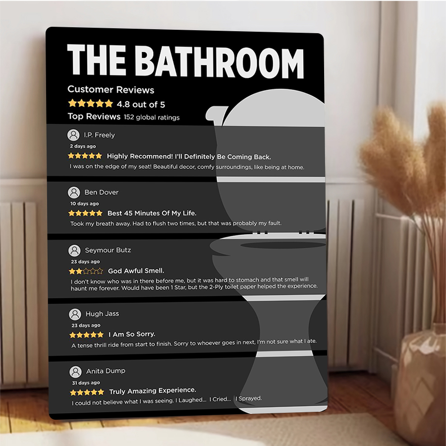 Funny Bathroom Customer Review - Review Home Decor avaliação e preço