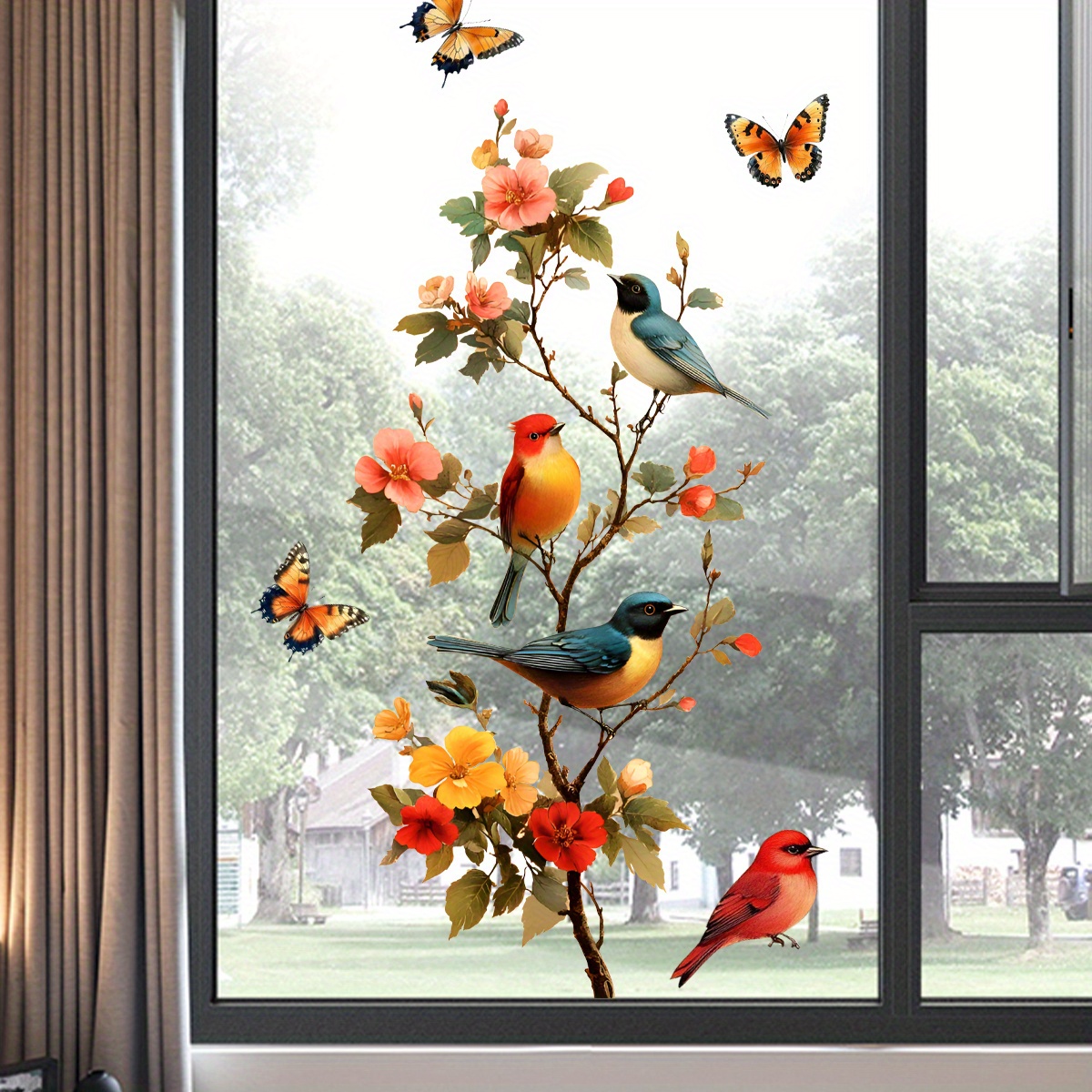 1 Piece of Pastoral Flower and - Home Decor Window Blinds avaliação e preço