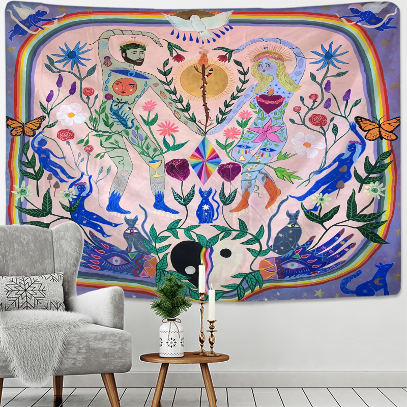 Plant Boy Girl Tapestry Wall H - Home Decor Hippie avaliação e preço