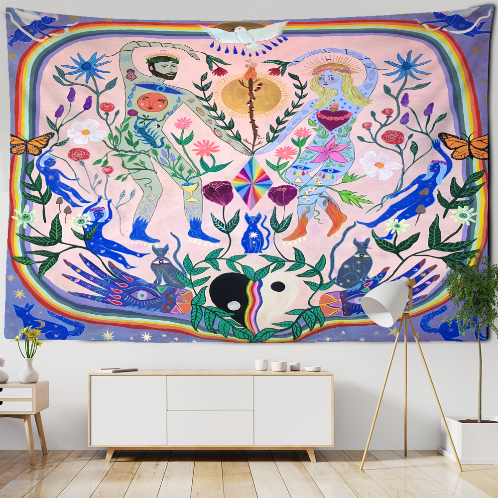 Plant Boy Girl Tapestry Wall H - Home Decor Hippie avaliação e preço