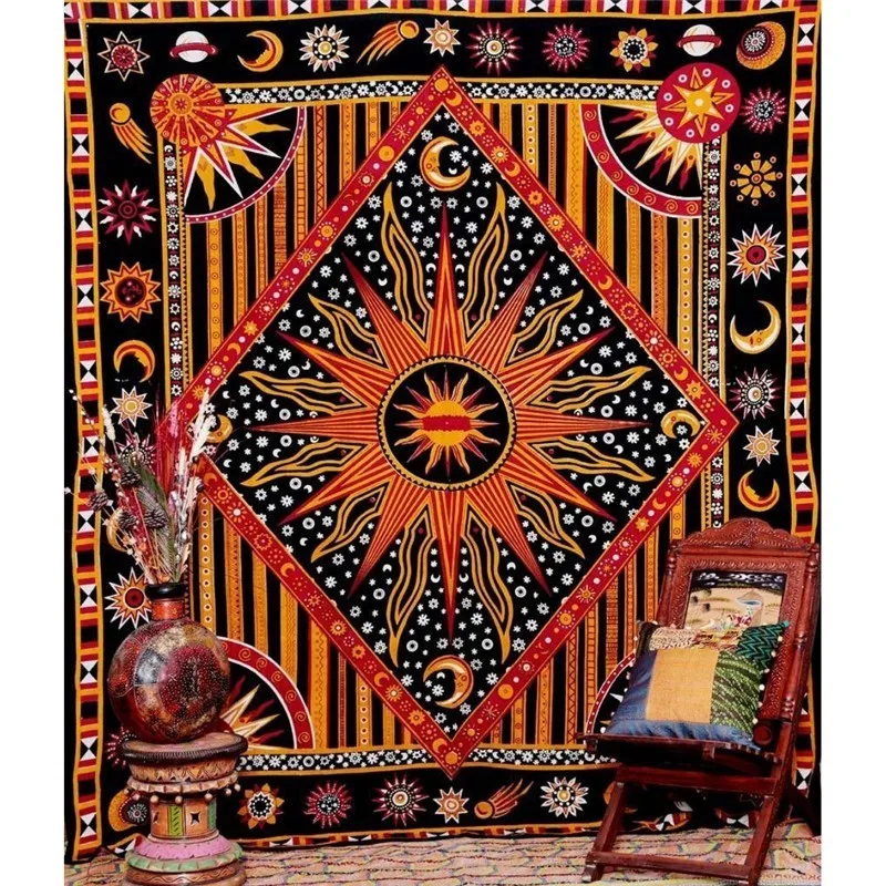 Indian Tarot Divination Mandal - Home Decor Hippie avaliação e preço