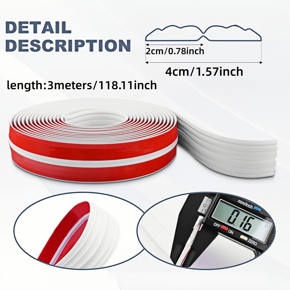 1PC 0.5/1/2M Meter PVC Self Ad - Home Decor Wall Molding avaliação e preço