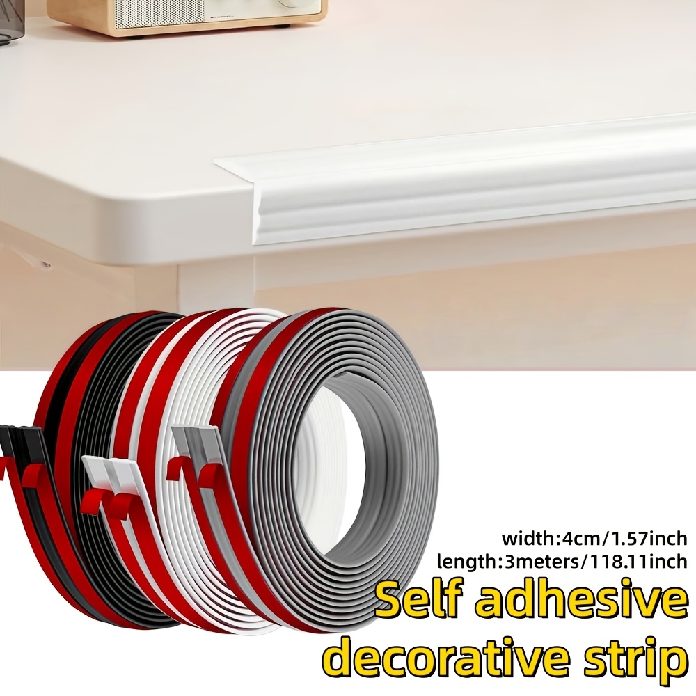 1PC 0.5/1/2M Meter PVC Self Ad - Home Decor Wall Molding avaliação e preço