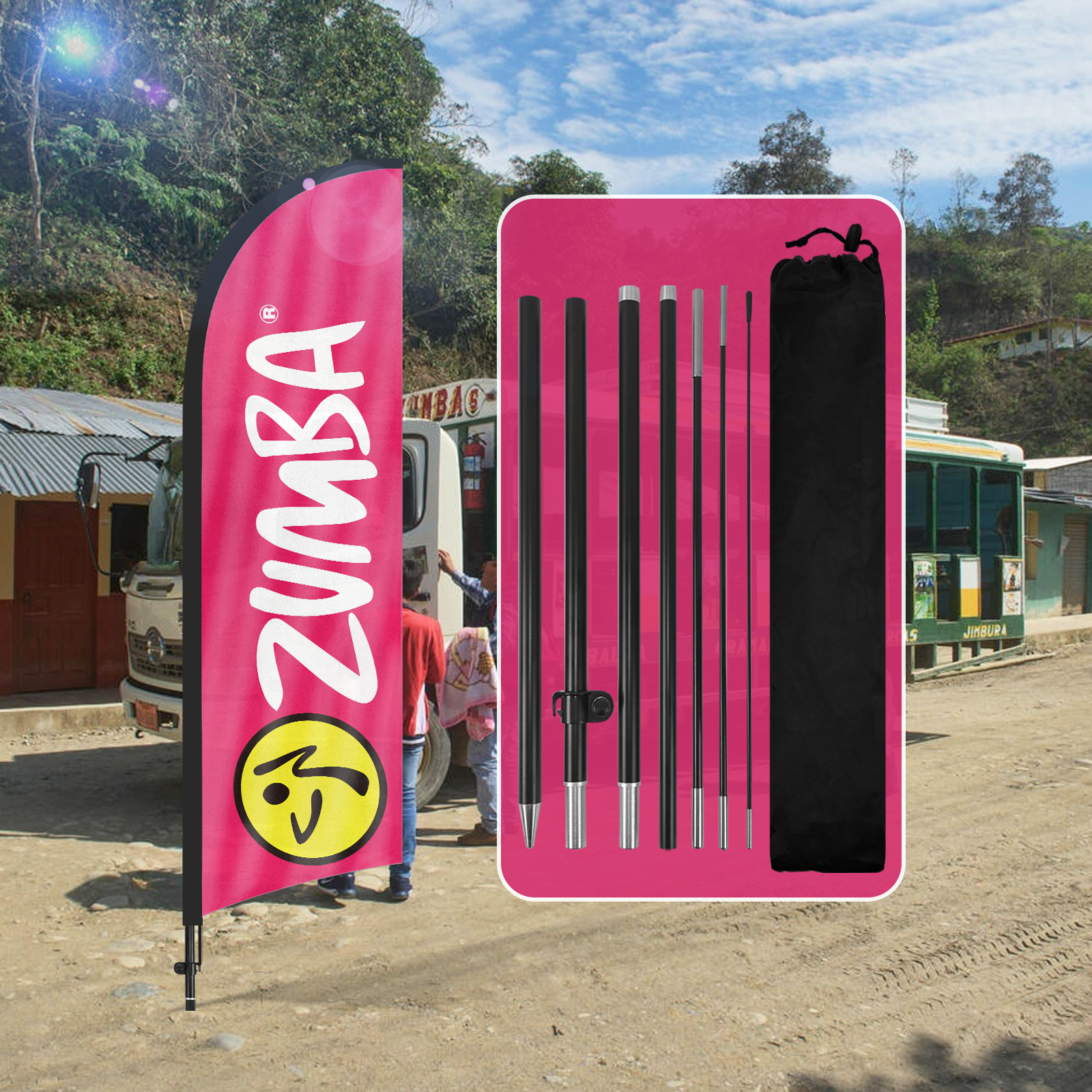 FSFLAG 1PCS 280CM The Zumba Fe - Home Decor Zambia avaliação e preço