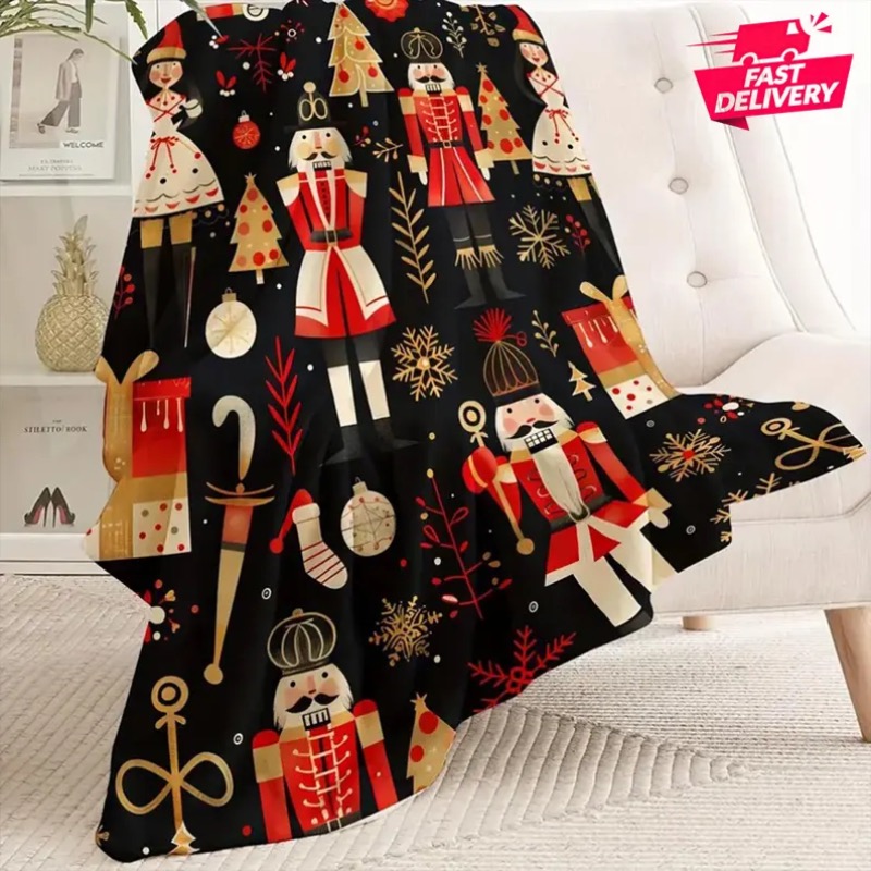 Christmas Blanket Reindeer Hol - Home Xmas Decor Ideas avaliação e preço
