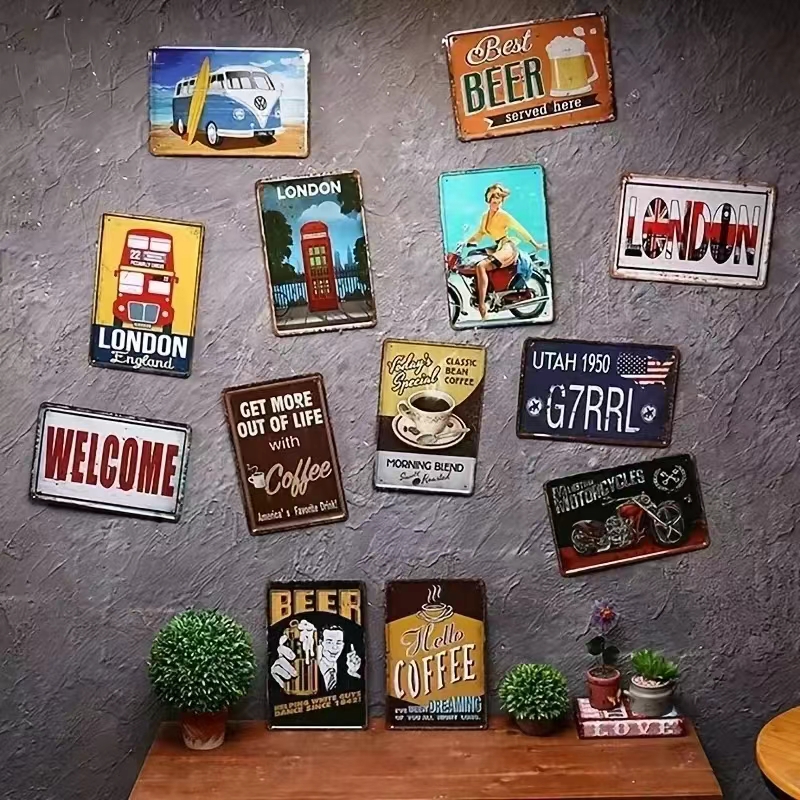 Vintage Bar Metal Signs Bathro - Home Decor Design Interior avaliação e preço