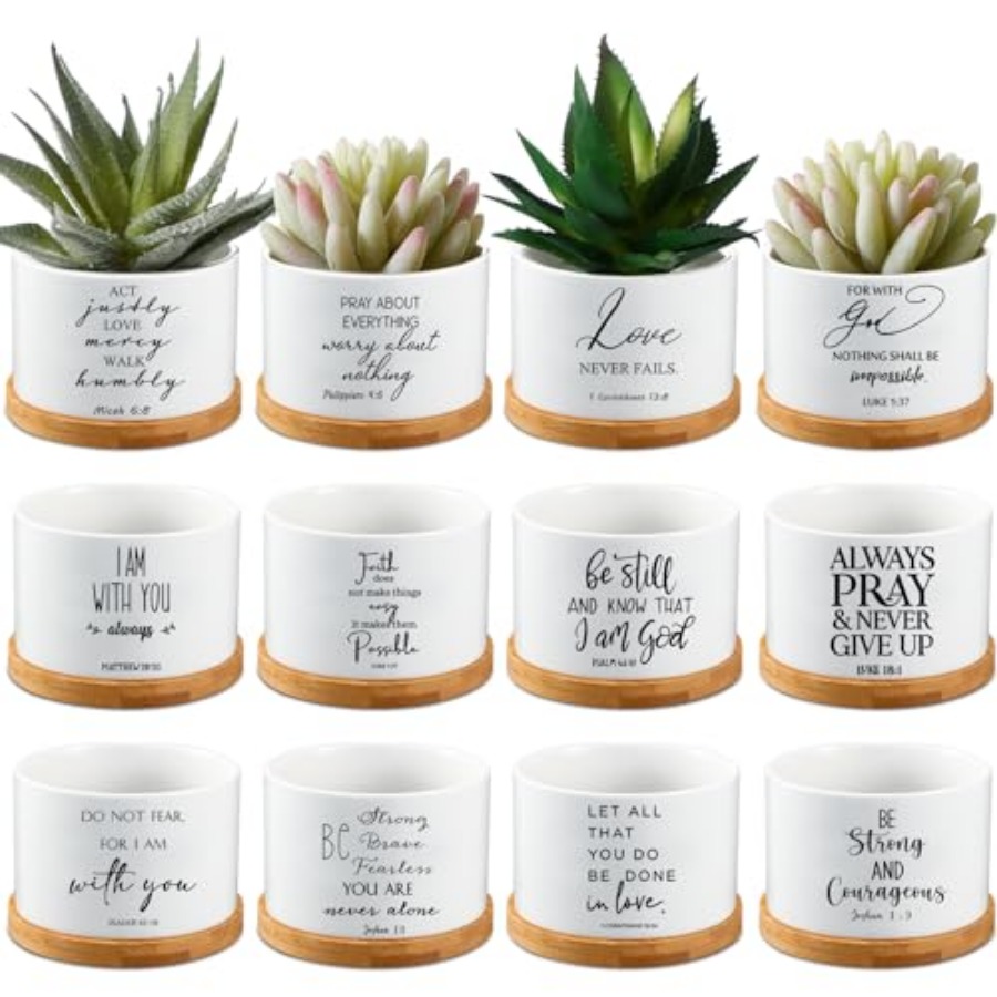 24 Set Christian Easter Gift B - Succulent Planter Pot avaliação e preço