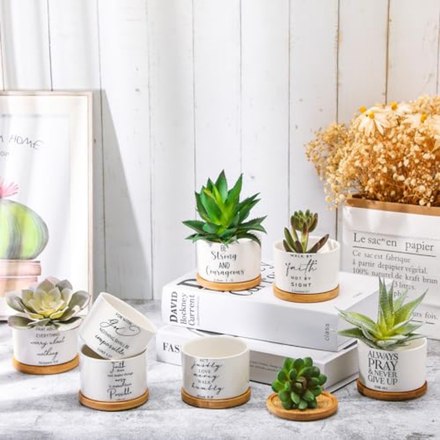 24 Set Christian Easter Gift B - Succulent Planter Pot avaliação e preço