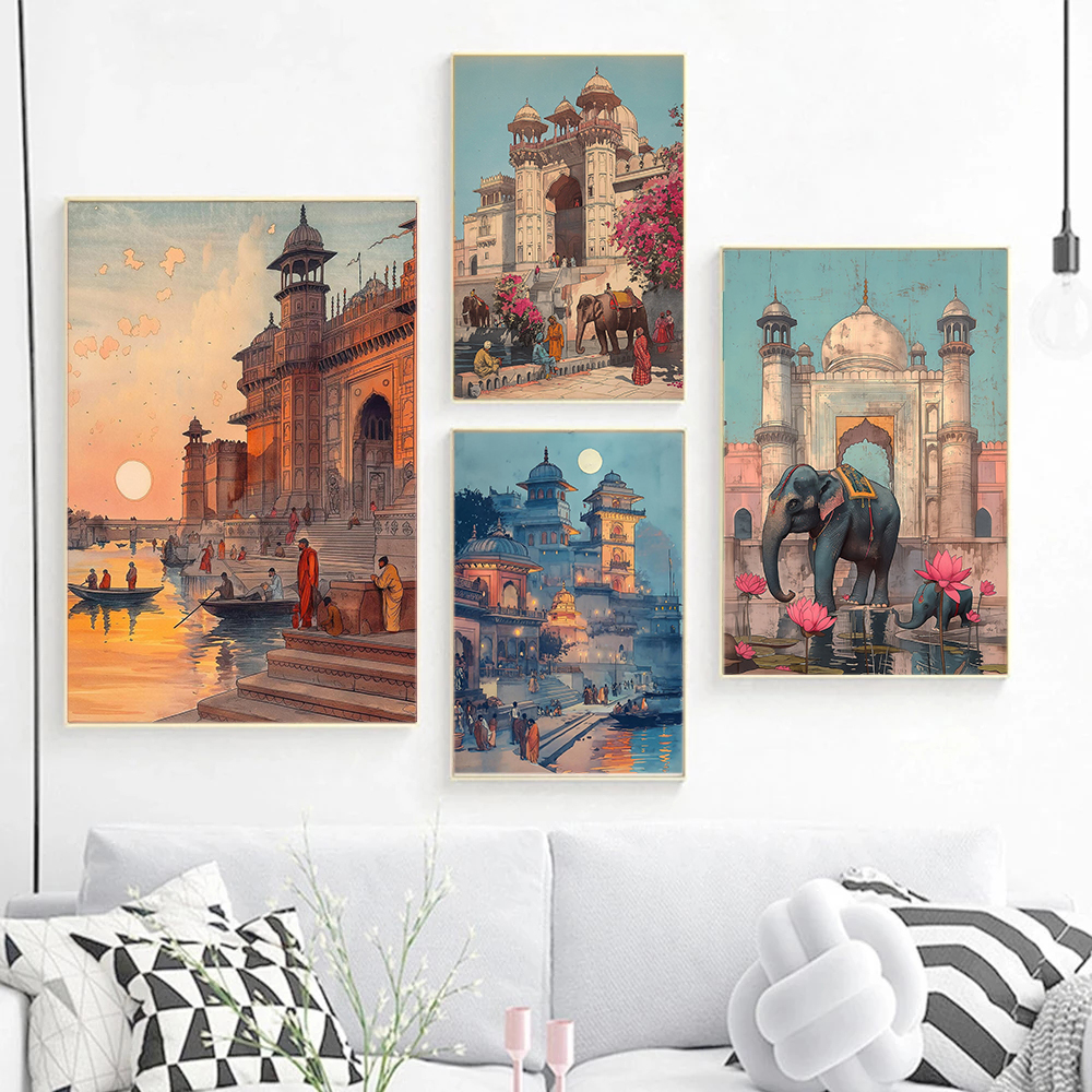 Vintage Ancient India Living B - Home Decor Varanasi avaliação e preço