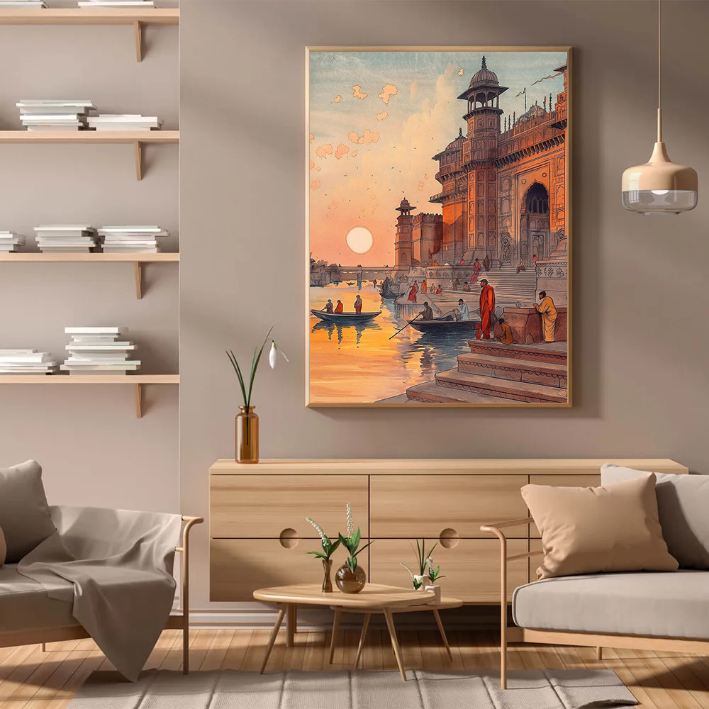 Vintage Ancient India Living B - Home Decor Varanasi avaliação e preço