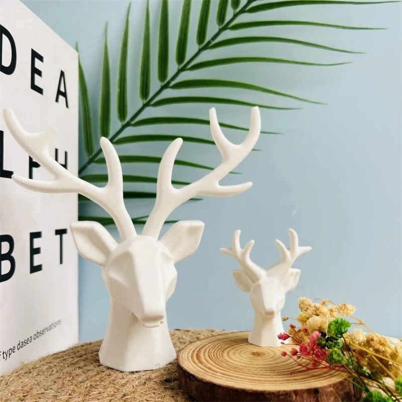 2 Pieces of Deer Antlers Ornam - Home Decor Handicraft avaliação e preço