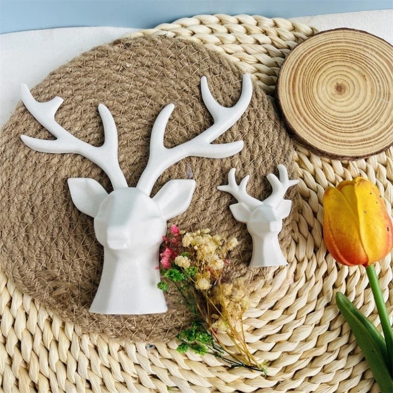 2 Pieces of Deer Antlers Ornam - Home Decor Handicraft avaliação e preço