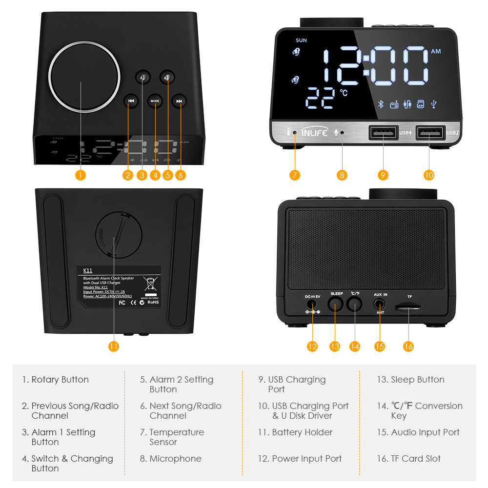 2026 Hot K11 Bluetooth-compati - Home Decor Range avaliação e preço