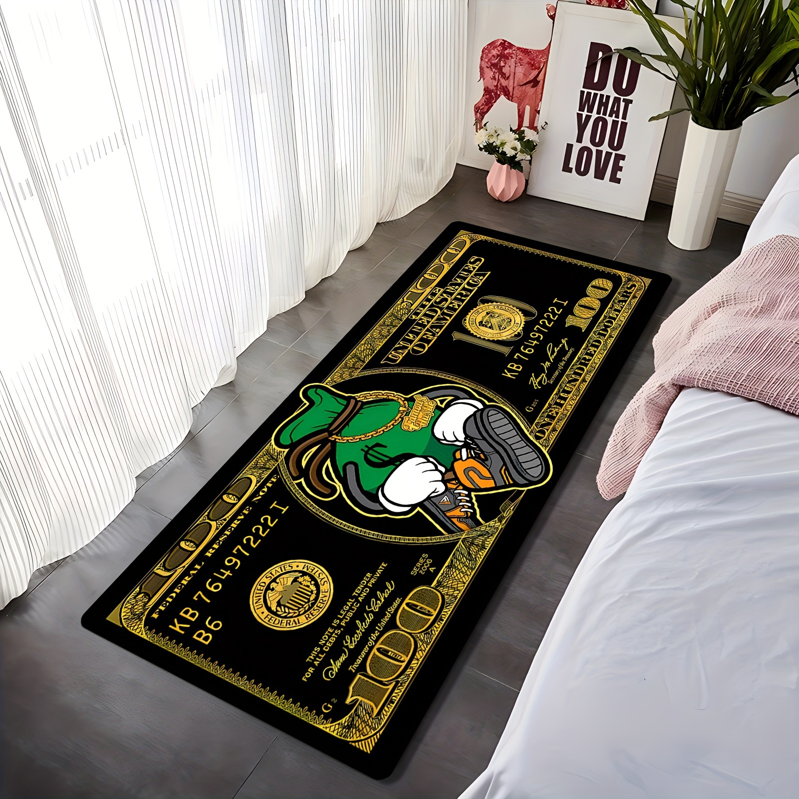 $100 Bill Pattern Area Rug,Sof - Home Xmas Decor Ideas avaliação e preço