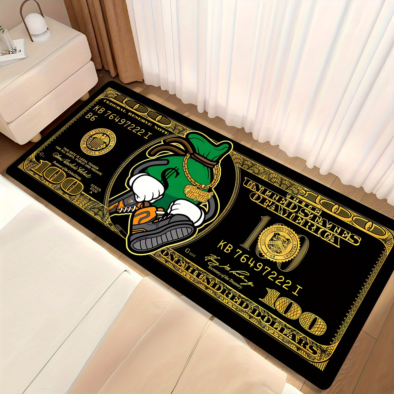 $100 Bill Pattern Area Rug,Sof - Home Xmas Decor Ideas avaliação e preço