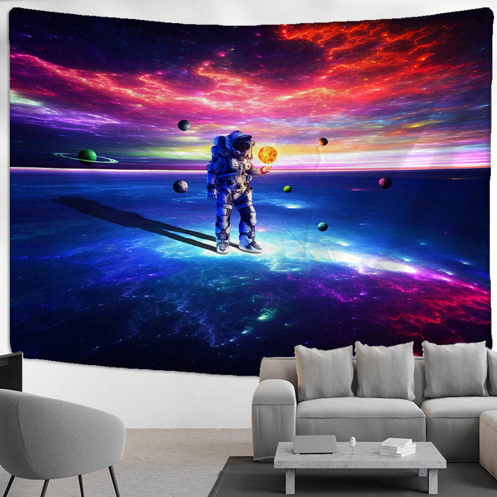 Astronaut Planet Tapestry Wall - Home Decor Hippie avaliação e preço